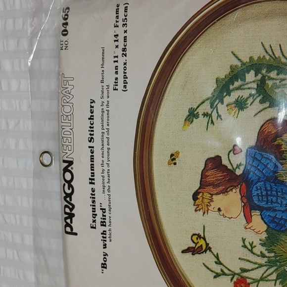 NEW Sealed 1978 Paragon  Stitchery/ Embroidery Hummel Boy With Bird Kit - Picture 3 of 8